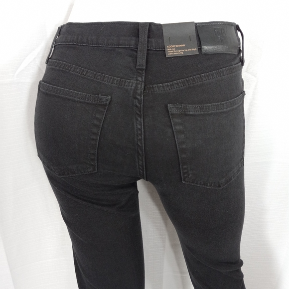 FRYE Addie Mid-Rise Skinny Dark Black Jeans - Picture 5 of 7
